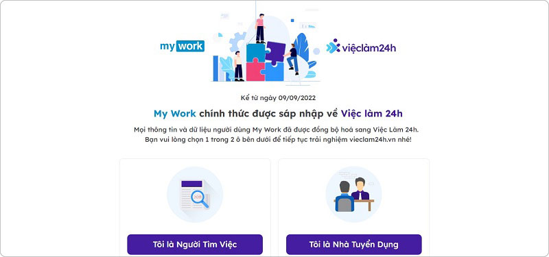 Mywork với một kho dữ liệu chứa hơn 4 triệu ứng viên, 1.500.000 việc làm và gần 800.000 nhà tuyển dụng