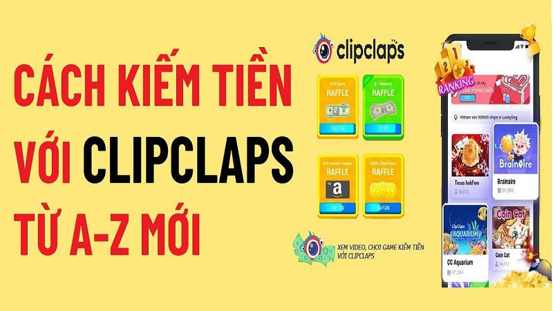 ClipClaps là một ứng dụng kiếm tiền online uy tín nổi tiếng