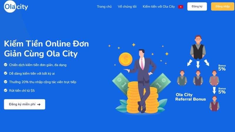 Học sinh cấp 3 cũng có thể tham gia vào việc kiếm tiền thông qua ứng dụng Ola City