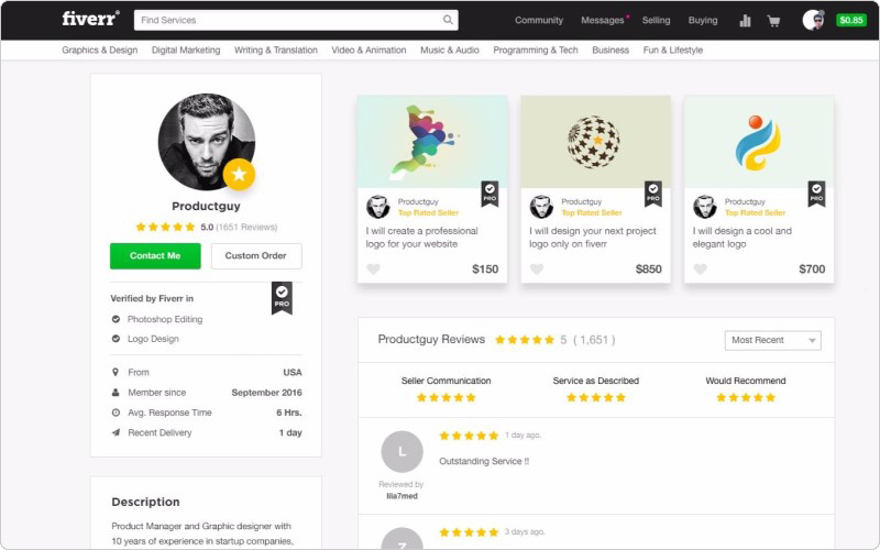 Fiverr - Trang web kiếm tiền từ đánh máy online 