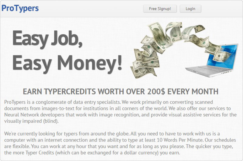 ProTypers - Nền tảng kiếm tiền online bằng cách đánh máy 