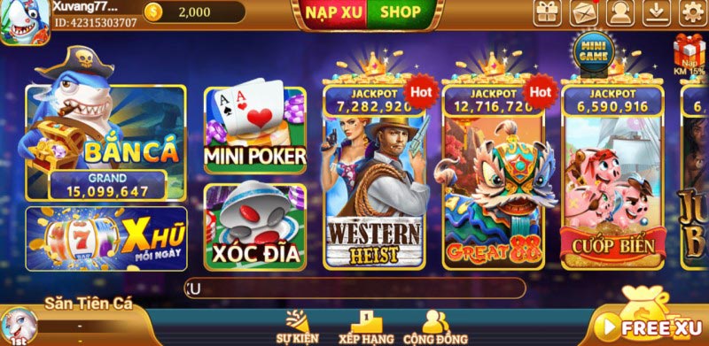 Xu Vàng 777 - Game bắn cá đổi thưởng ăn tiền thật 