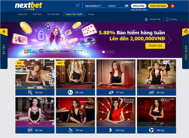 Casino trực tuyến Nextbet với chất lượng đã được khẳng định