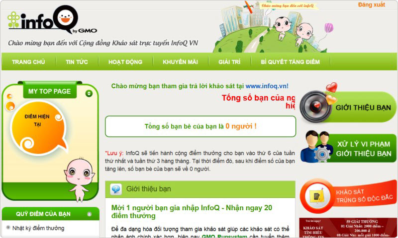 InfoQ VN - Trang web trả lời khảo sát kiếm tiền