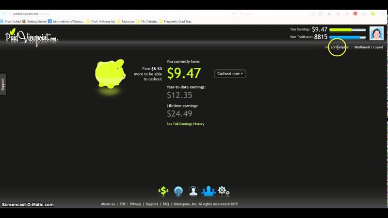 PaidViewPoint PVP - Trang web kiếm tiền trả lời khảo sát