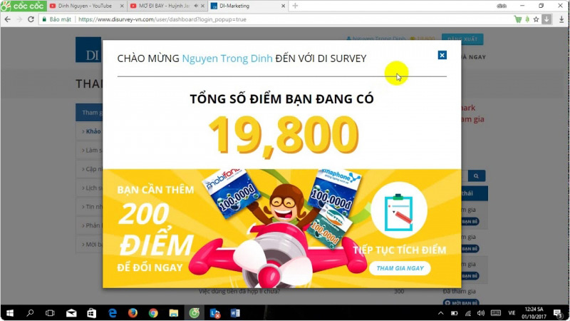 Kiếm tiền qua khảo sát trực tuyến tại DI SURVEY