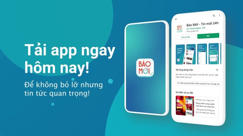 ứng dụng đọc báo kiếm tiền tổng hợp Baomoi.com 