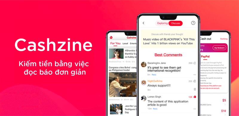 Cashzine - Ứng dụng đọc báo kiếm tiền số 1