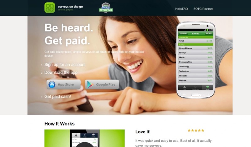 Surveys On the Go – App khảo sát kiếm tiền dễ hiểu