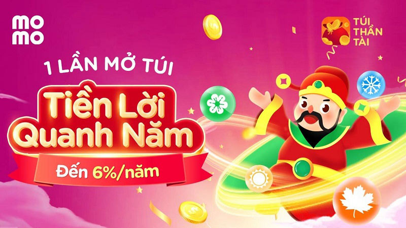 Túi Thần Tài trên ví MoMo là một tính năng độc đáo, cho phép bạn thực hiện việc tiết kiệm tiền và đạt được lợi suất hấp dẫn