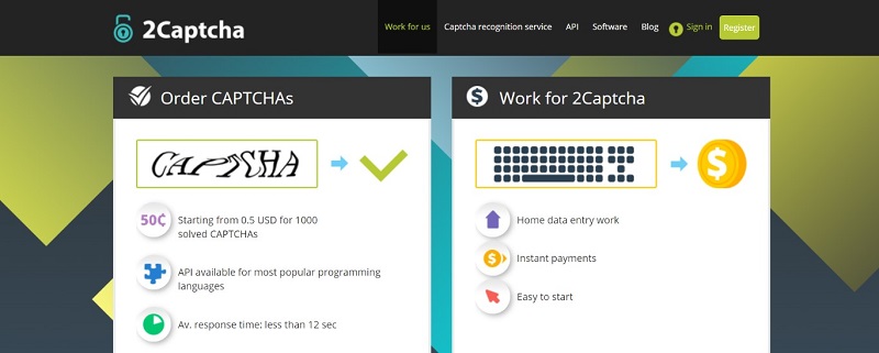 2CAPTCHA là một trang web uy tín cho công việc gõ mã captcha kiếm tiền, với hơn 3000 người tham gia trực tuyến mỗi ngày