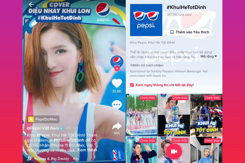 uảng bá thương hiệu cho các nhãn hàng trên tiktok
