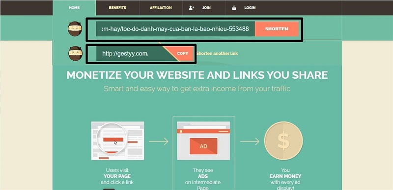 Shorte.st là một công cụ rút ngắn URL đang phát triển nhanh chóng và rất đáng tin cậy