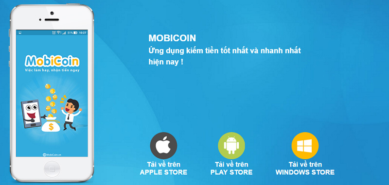 MobiCoin - Cách kiếm tiền trực tuyến